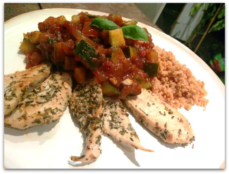 Provençaalse kip ratatouille met couscous